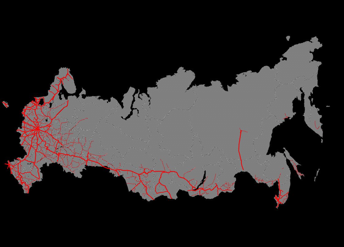 Автомобильные дороги с твердым покрытием в России