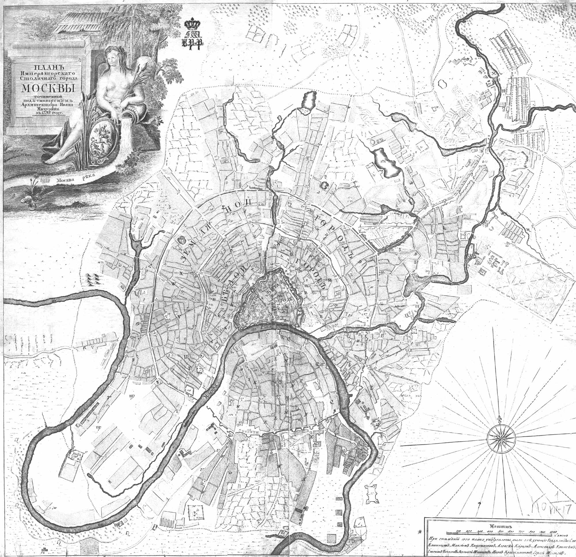 План Москвы XVIII века